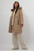 Оптом Пальто утепленное женское зимние горчичного цвета 112209G в Екатеринбурге, фото 12