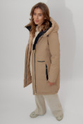 Оптом Пальто утепленное женское зимние горчичного цвета 112209G в Екатеринбурге, фото 11
