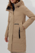 Оптом Пальто утепленное женское зимние горчичного цвета 112209G в Екатеринбурге, фото 7