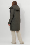 Оптом Пальто утепленное женское зимние темно-зеленого цвета 112209TZ в Екатеринбурге, фото 5