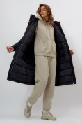 Оптом Пальто утепленное женское зимние черного цвета 112210Ch в Екатеринбурге, фото 2