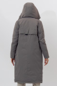 Оптом Пальто утепленное женское зимние серого цвета 112210Sr в Екатеринбурге, фото 6