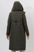 Оптом Пальто утепленное женское зимние темно-зеленого цвета 112210TZ в Екатеринбурге, фото 11