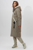 Оптом Пальто утепленное женское зимние бежевого цвета 112227B в Екатеринбурге, фото 2