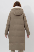 Оптом Пальто утепленное женское зимние бежевого цвета 112227B в Екатеринбурге, фото 10