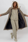 Оптом Пальто утепленное женское зимние бежевого цвета 112227B в Екатеринбурге, фото 5