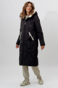 Оптом Пальто утепленное женское зимние черного цвета 112227Ch в Екатеринбурге, фото 2