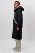Оптом Пальто утепленное женское зимние черного цвета 112227Ch в Екатеринбурге, фото 3