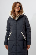 Оптом Пальто утепленное женское зимние темно-серого цвета 112227TC в Екатеринбурге, фото 11