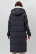 Оптом Пальто утепленное женское зимние темно-серого цвета 112227TC в Екатеринбурге, фото 7