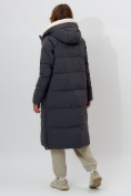 Оптом Пальто утепленное женское зимние темно-серого цвета 112227TC в Екатеринбурге, фото 6