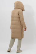 Оптом Пальто утепленное женское зимние бежевого цвета 112253B в Екатеринбурге, фото 13