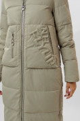 Оптом Пальто утепленное женское зимние бирюзового цвета 112253Br в Екатеринбурге, фото 11