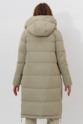 Оптом Пальто утепленное женское зимние бирюзового цвета 112253Br в Екатеринбурге, фото 4