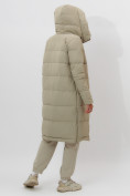 Оптом Пальто утепленное женское зимние бирюзового цвета 112253Br в Екатеринбурге, фото 7