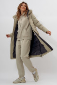 Оптом Пальто утепленное женское зимние бирюзового цвета 112253Br в Екатеринбурге, фото 8