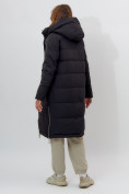 Оптом Пальто утепленное женское зимние черного цвета 112253Ch в Екатеринбурге, фото 4