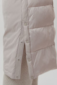 Оптом Пальто утепленное женское зимние бежевого цвета 112261B в Екатеринбурге, фото 6