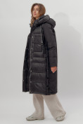 Оптом Пальто утепленное женское зимние черного цвета 112261Ch в Екатеринбурге, фото 2