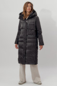 Оптом Пальто утепленное женское зимние черного цвета 112261Ch в Екатеринбурге, фото 7