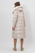 Оптом Пальто утепленное женское зимние бежевого цвета 112268B в Екатеринбурге, фото 6