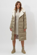 Оптом Пальто утепленное женское зимние бирюзового цвета 112268Br в Екатеринбурге, фото 13