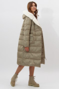 Оптом Пальто утепленное женское зимние бирюзового цвета 112268Br в Екатеринбурге, фото 14