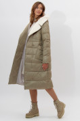 Оптом Пальто утепленное женское зимние бирюзового цвета 112268Br в Екатеринбурге, фото 15