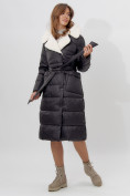 Оптом Пальто утепленное женское зимние черного цвета 112268Ch в Екатеринбурге, фото 15
