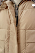 Оптом Пальто утепленное двухстороннее женское бежевого цвета 112272B в Екатеринбурге, фото 20