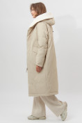 Оптом Пальто утепленное женское зимние бежевого цвета 112288B в Екатеринбурге, фото 6