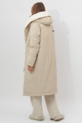 Оптом Пальто утепленное женское зимние бежевого цвета 112288B в Екатеринбурге, фото 3