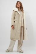 Оптом Пальто утепленное женское зимние бежевого цвета 112288B в Екатеринбурге, фото 8