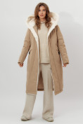 Оптом Пальто утепленное женское зимние горчичного цвета 112288G в Екатеринбурге, фото 8