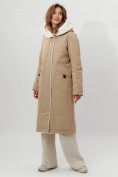 Оптом Пальто утепленное женское зимние горчичного цвета 112288G в Екатеринбурге, фото 2