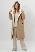Оптом Пальто утепленное женское зимние горчичного цвета 112288G в Екатеринбурге, фото 12