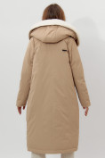 Оптом Пальто утепленное женское зимние горчичного цвета 112288G в Екатеринбурге, фото 6