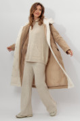 Оптом Пальто утепленное женское зимние горчичного цвета 112288G в Екатеринбурге, фото 7