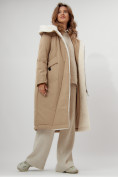 Оптом Пальто утепленное женское зимние горчичного цвета 112288G в Екатеринбурге, фото 13