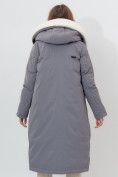 Оптом Пальто утепленное женское зимние серого цвета 112288Sr в Екатеринбурге, фото 9