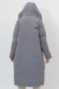 Оптом Пальто утепленное женское зимние серого цвета 112288Sr в Екатеринбурге, фото 13