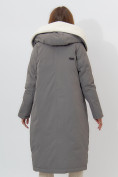 Оптом Пальто утепленное женское зимние серого цвета 112288Sr в Екатеринбурге, фото 11