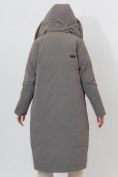 Оптом Пальто утепленное женское зимние серого цвета 112288Sr в Екатеринбурге, фото 14