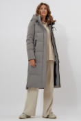 Оптом Пальто утепленное женское зимние бирюзового цвета 113135Br в Екатеринбурге, фото 11