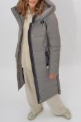 Оптом Пальто утепленное женское зимние бирюзового цвета 113135Br в Екатеринбурге, фото 14
