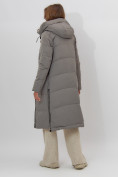 Оптом Пальто утепленное женское зимние бирюзового цвета 113135Br в Екатеринбурге, фото 13