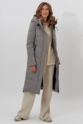 Оптом Пальто утепленное женское зимние бирюзового цвета 113135Br в Екатеринбурге, фото 16