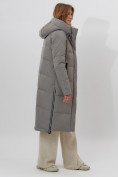 Оптом Пальто утепленное женское зимние бирюзового цвета 113135Br в Екатеринбурге, фото 18