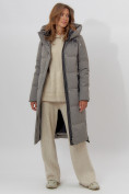Оптом Пальто утепленное женское зимние бирюзового цвета 113135Br в Екатеринбурге, фото 20