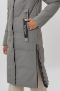 Оптом Пальто утепленное женское зимние бирюзового цвета 113135Br в Екатеринбурге, фото 5